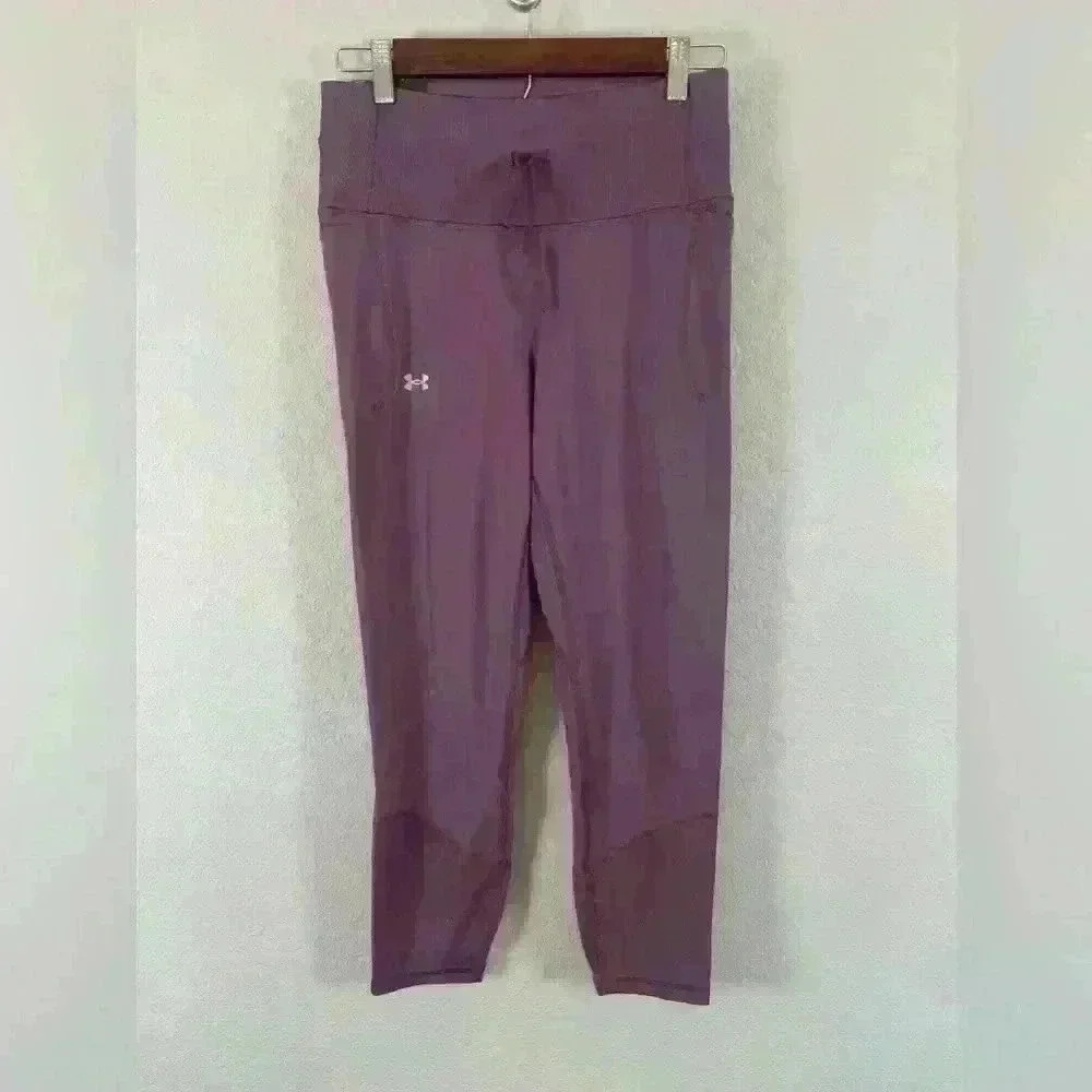 Under Armour Fitted High Rise Ankle Legging Purple NWT